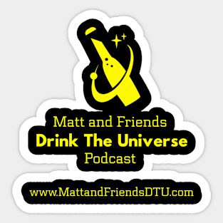 Double Sided Matt and Friends DTU Logo and QR Sticker